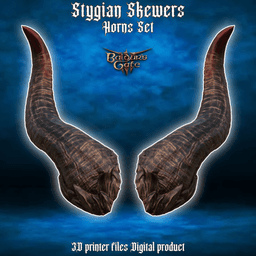 Fantasy Tiefling Stygian Skewers Cosplay Horns Baldurs Gate 3 3d model