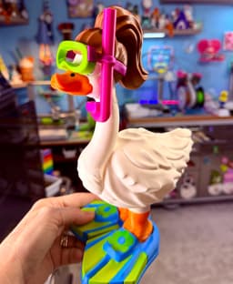 Girl Snorkel and Flippers Goose Gear for Porch Goose 3d model