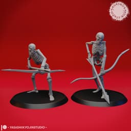 Undead Skeleton Mob - Tabletop Miniatures (Pre-Supported) 3d model