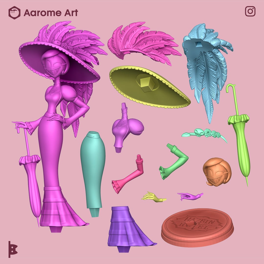 Rosie Hazbin Hotel 3d model