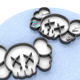 3D KAWS Tray, Multipurpose Tray, Catch Tray, Functional Design, Catchall Organizer 3d model