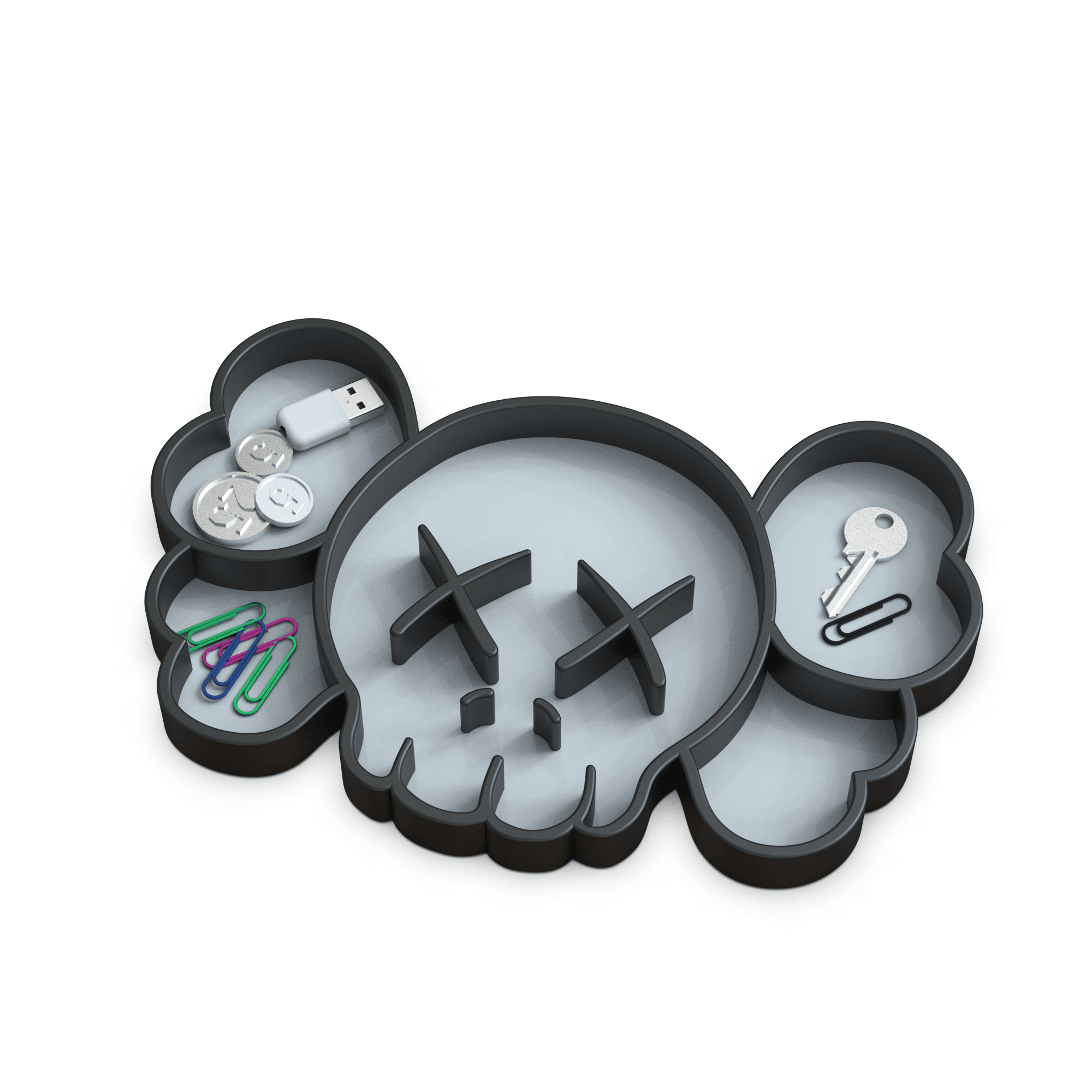 3D KAWS Tray, Multipurpose Tray, Catch Tray, Functional Design, Catchall Organizer 3d model