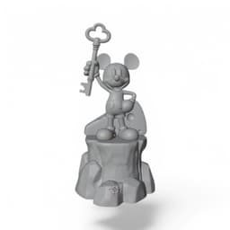 Mickey Mouse STL File – Retro Key Master 3D Print – Heroic Cheese Base Scene Model 3d model