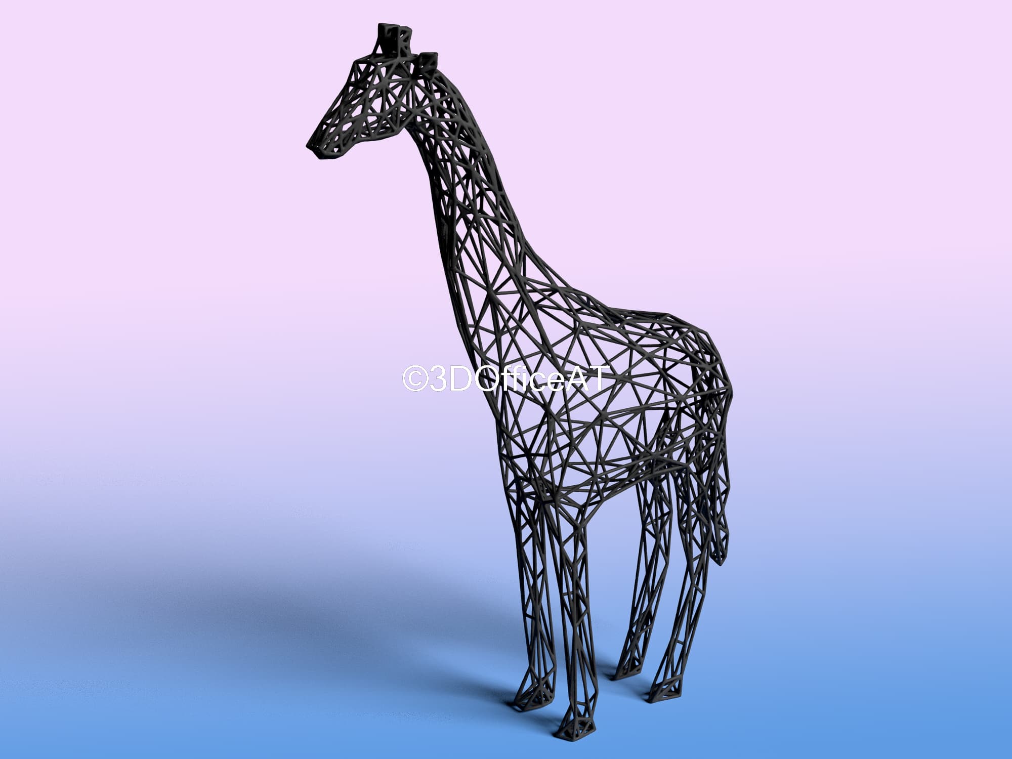 Wire Art Giraffe 3d model