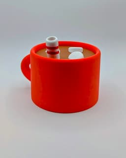 Printed in delicious Eureka red, brown and white. Thanks for the model! Thanks for the likes also! 3d model