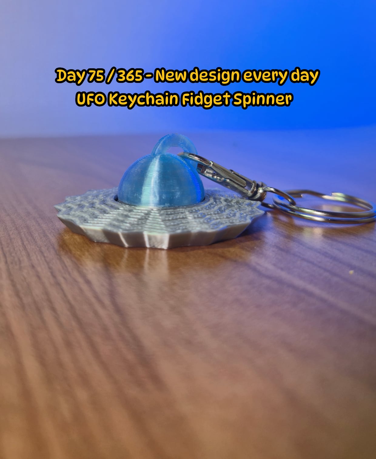 UFO Keychain Fidget Spinner 3d model