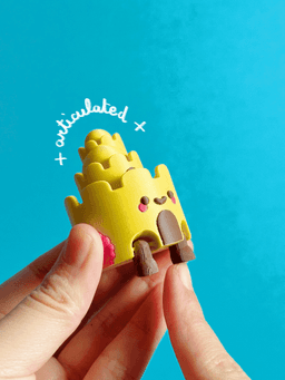 Cute Articulated & Clicker Sandcastle | Print-in-place | Support-free 3d model