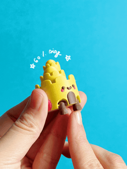 Cute Articulated & Clicker Sandcastle | Print-in-place | Support-free 3d model