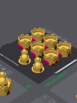 Cute Articulated & Clicker Sandcastle | Print-in-place | Support-free 3d model