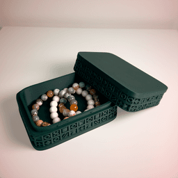 Soap Case + Dish Ornamental Grid 3d model