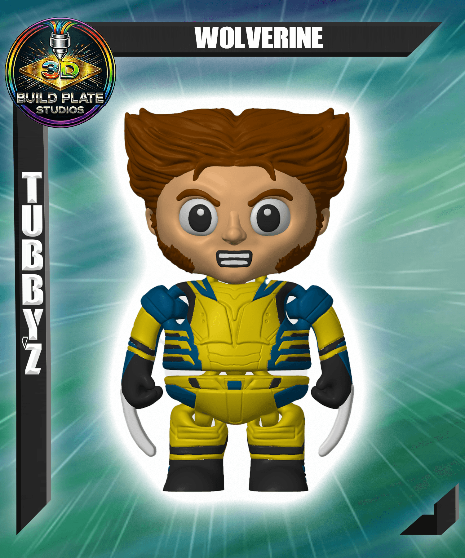 MARVEL Wolverine Multicolor Flexi Print-In-Place 3d model