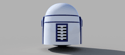 The Admiral: Custom made Mandalorian Helmet STL File (3D Print File) 3d model