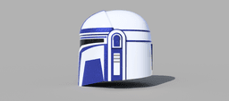 The Admiral: Custom made Mandalorian Helmet STL File (3D Print File) 3d model