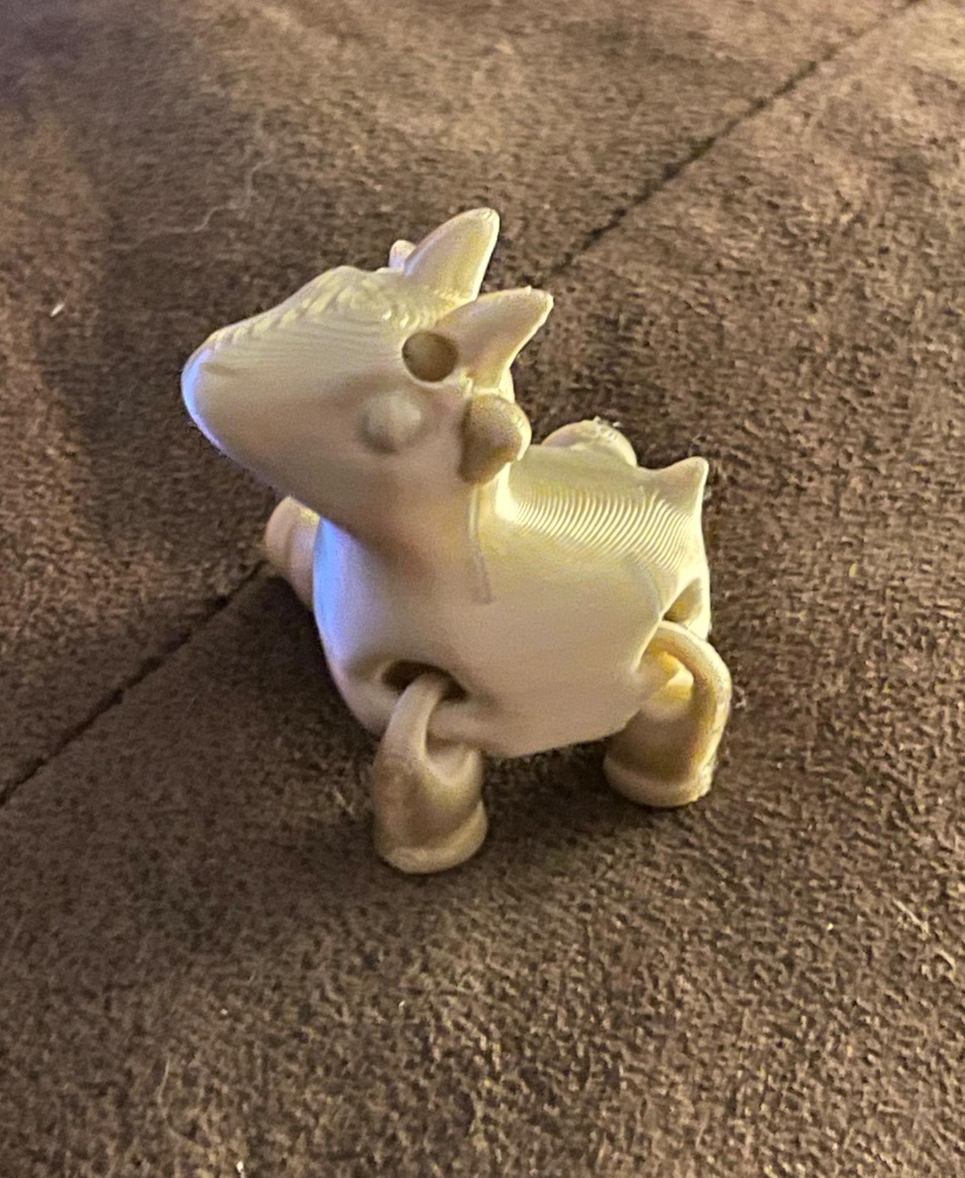 Goat Keychain - Goatie goat in Champagne Polymaker - 3d model