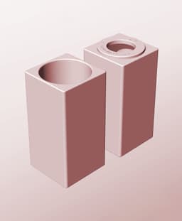 CS68-150-P Pierced container modular stackable module bin box 3d model