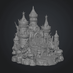 Coral Kingdom Fantasy Castle STL File for 3D Print 3d model