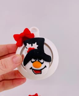 Snowman Ornament Set 3d model