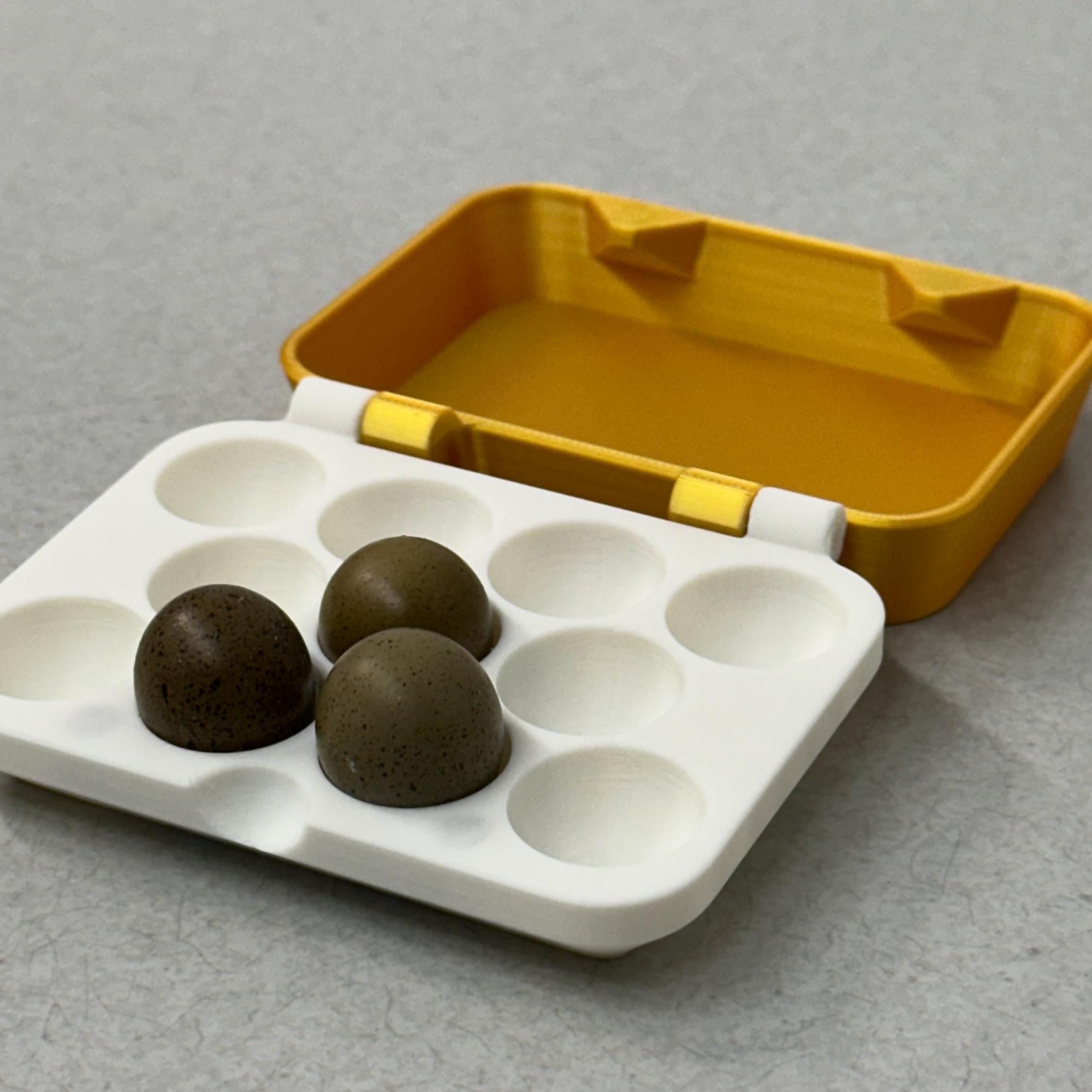 Modern Egg Carton for Button Quail | 11 Eggs 3d model