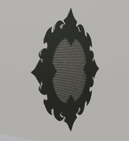Cross Stitch Gothic Frame – Ornate Needlework Display Hoop 3d model