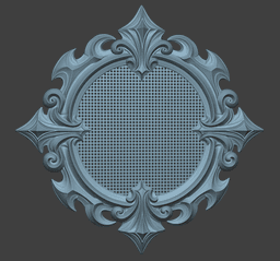 Cross Stitch Gothic Frame – Ornate Needlework Display Hoop 3d model