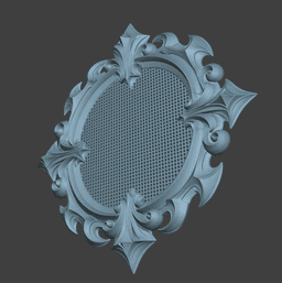 Cross Stitch Gothic Frame – Ornate Needlework Display Hoop 3d model