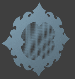 Cross Stitch Gothic Frame – Ornate Needlework Display Hoop 3d model