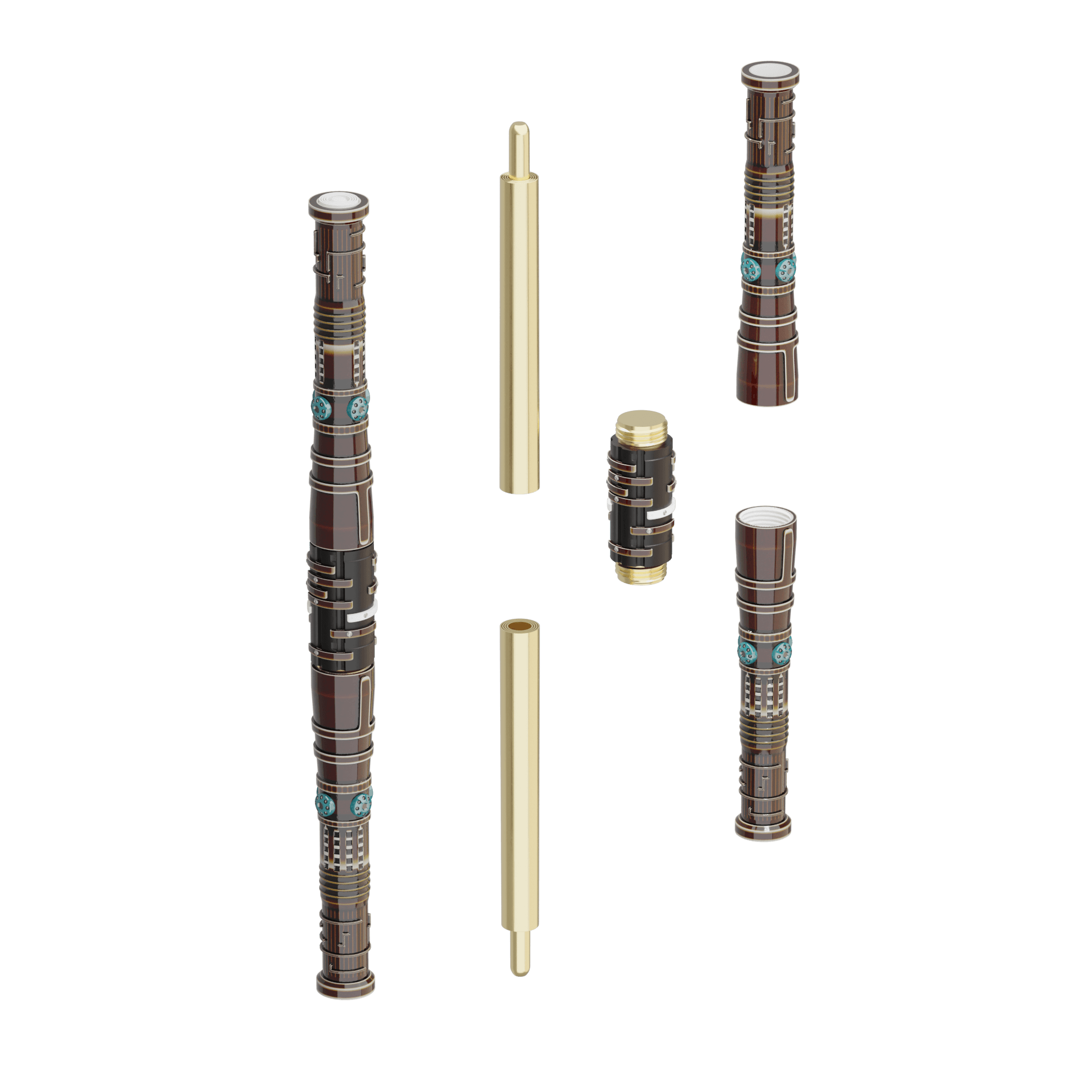 Print in Place Double Lightsaber Concept 7 3d model