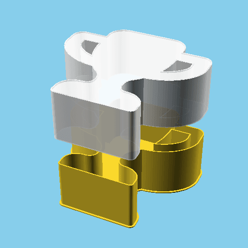 Trophy Cup (model 2), nestable box (v1) 3d model