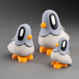 Blob Pigeon - Magnetic Secret Message Art Toy 3d model