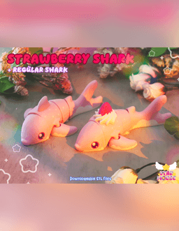 Strawberry + Regular Shark Flexi 3d model