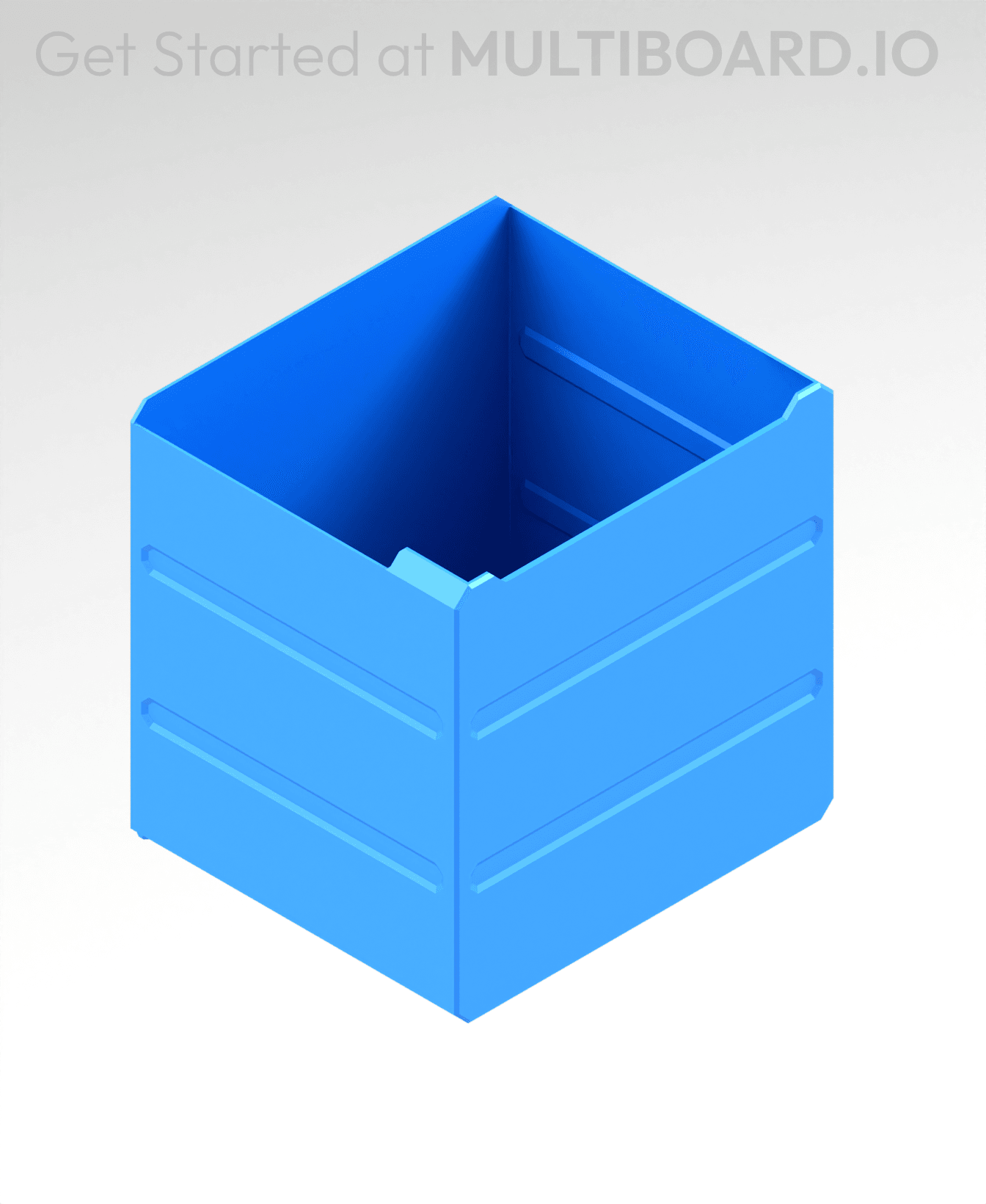 3x3x2.5 LU - Labelled - MultiBin Simple Drawer 3d model