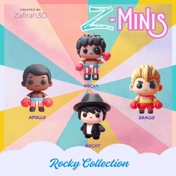 Z-Minis Rocky Balboa Collection 3d model