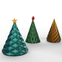 3D Christmas Tree, 10 pcs. Bundle for Christmas, Christmas Decor, Surprise and Gift for Christmas 3d model