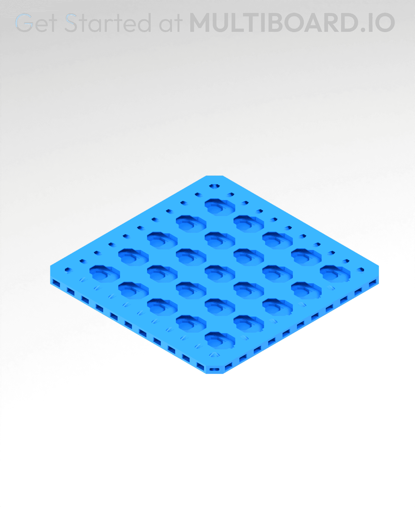 6x6 MU - Point Hole MU - MultiBoard Plate 3d model