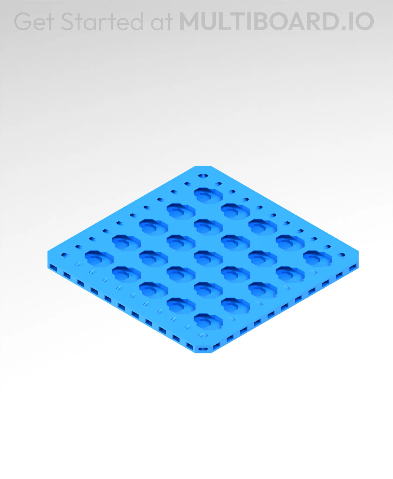 6x6 MU - Point Hole MU - MultiBoard Plate 3d model