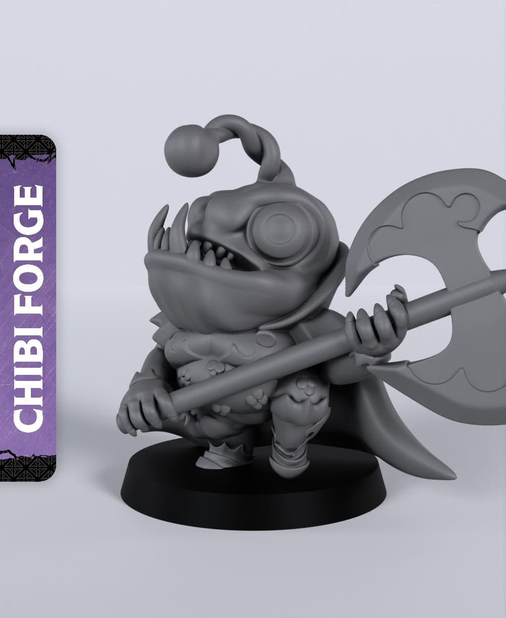 Anglerfishman - With Free Dragon - 5e DnD Inspired for RPG and Wargamers 3d model