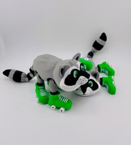 Raccoon Roller Skate Flexi 3d model