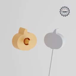 Halloween Jack o Lantern Cake Pop Mold Set, Spooky Pumpkin Lantern Design, 2-Piece STL 3D Printing File PRODUCT_3468 3d model