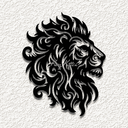 tribal lions head WALL ART HOME DECOR 3d model