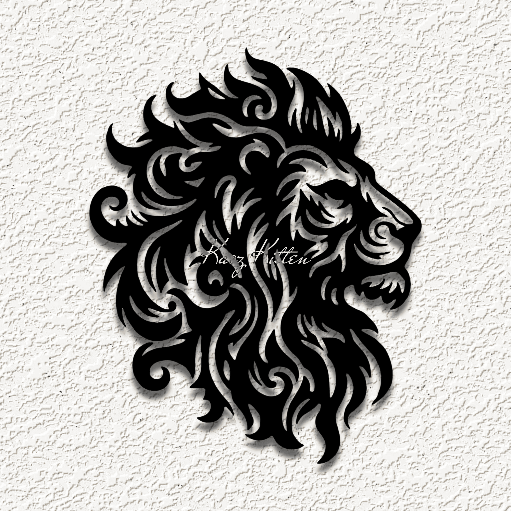 tribal lions head WALL ART HOME DECOR 3d model