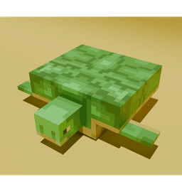 Stylized Minecraft Turtle - Voxel Fan Art 3d model