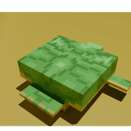 Stylized Minecraft Turtle - Voxel Fan Art 3d model