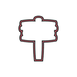 Wooden Sign Cookie Cutter STL File - 4 inches 3d model