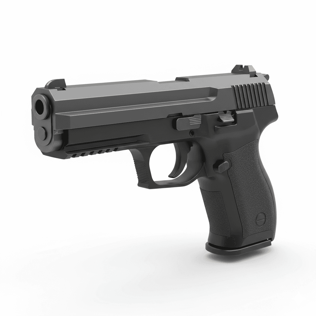 HK P2000 Compact Duty Handgun 3d model