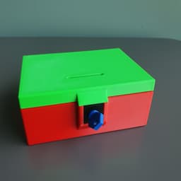 Coinbox with key lock 3d model