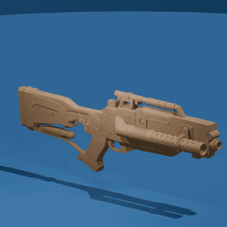 Sci-Fi Blaster Rifle v2 3d model
