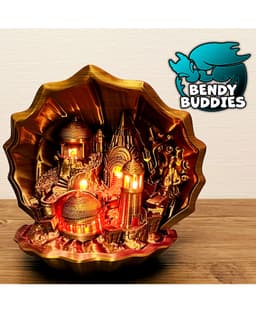 Atlantis-Lamp / Shell Decoration / Print-in-Place Night Lamp / Poseidon Palace Decor 3d model