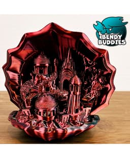 Atlantis-Lamp / Shell Decoration / Print-in-Place Night Lamp / Poseidon Palace Decor 3d model