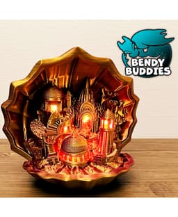Atlantis-Lamp / Shell Decoration / Print-in-Place Night Lamp / Poseidon Palace Decor 3d model