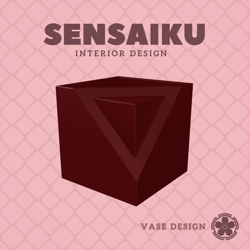 73. Cube 73 Custom Vase Design - Ikebana Home Decoration 3d model